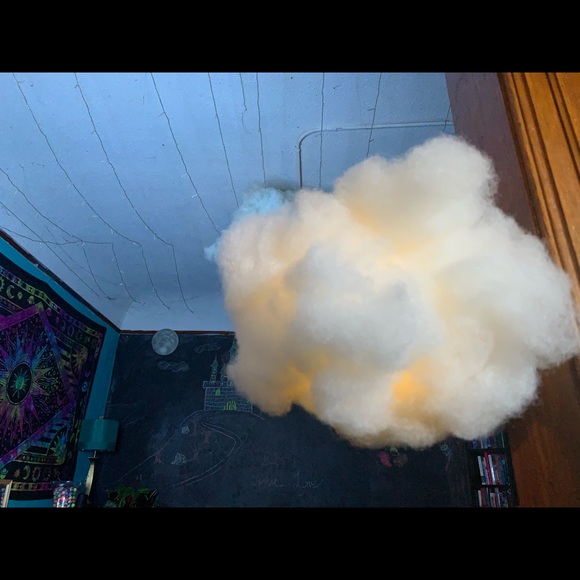 Cloud Lamp Decor recycled material - handmade OOAK - Picture 5 of 6